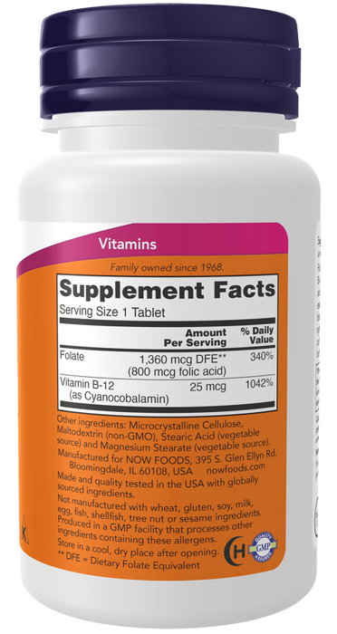 NOW Folic Acid 800mcg