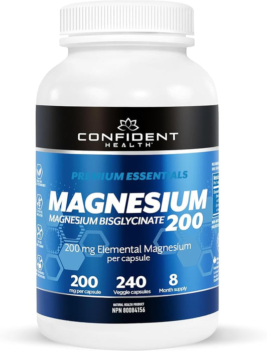 Confident Health Magnesium Bisglycinate 200 240 Cap