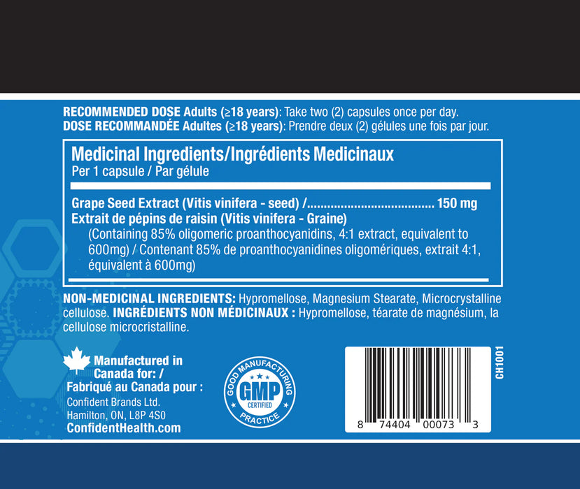 Confident Health Grape Seed Extract 150mg
