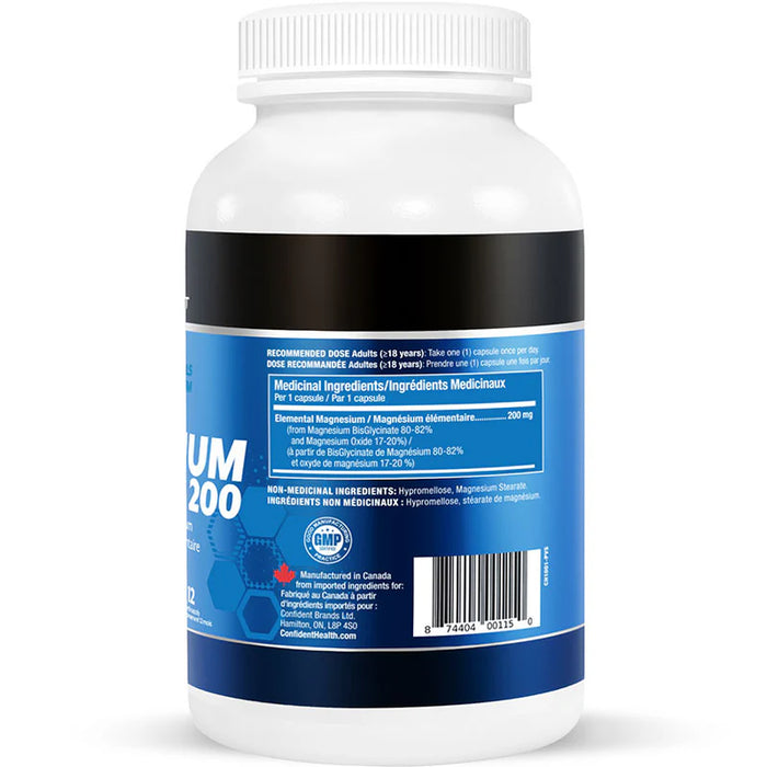 Confident Health Magnesium Bisglycinate 200 360cap