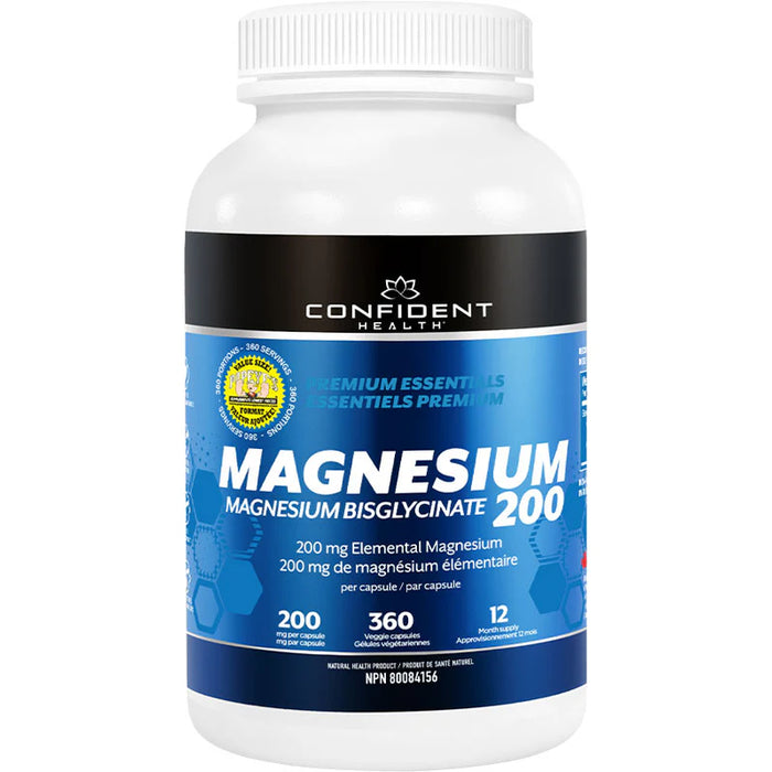 Confident Health Magnesium Bisglycinate 200 360cap