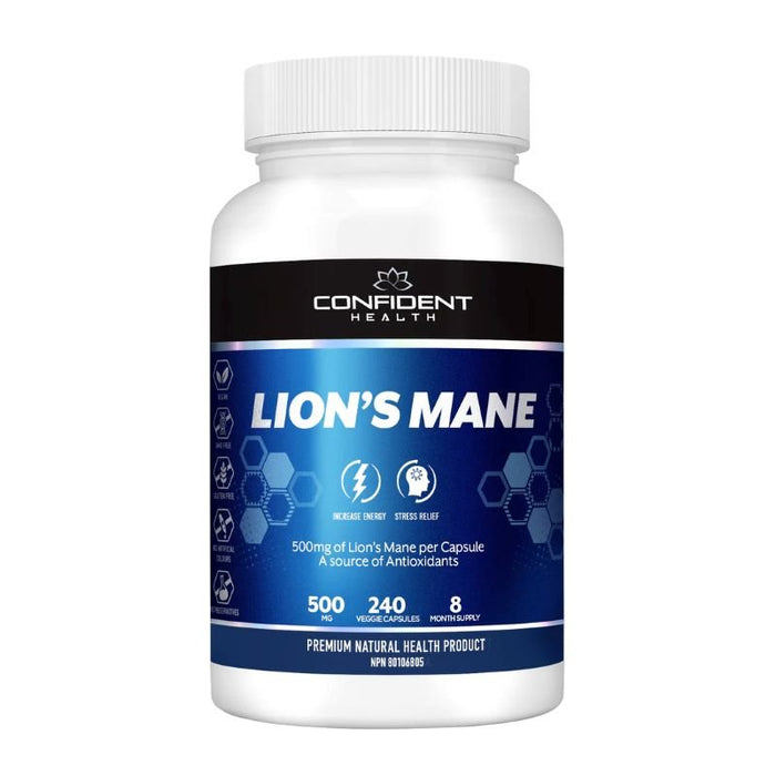 Confident Lions Mane 500mg Extract - Popeye's Toronto