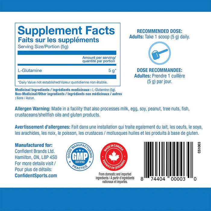 Confident Sports Glutamine 1100g
