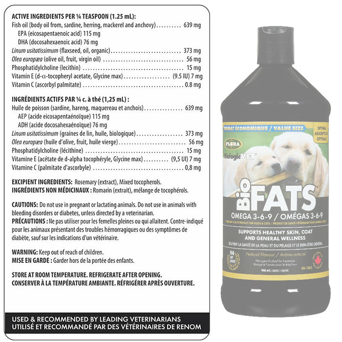 Flora BioFATS Omega 3-6-9 Fatty Acid 947ml