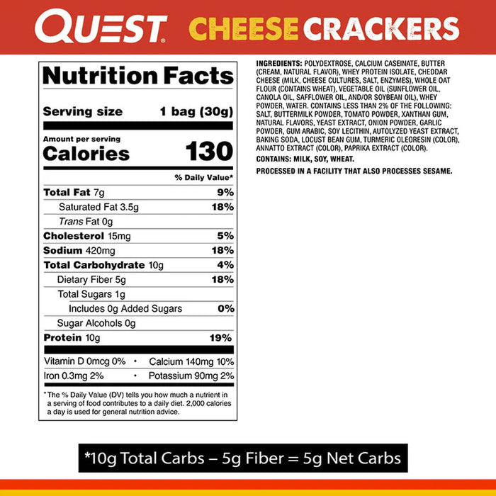 Quest Crackers Cheddar Blast BOX
