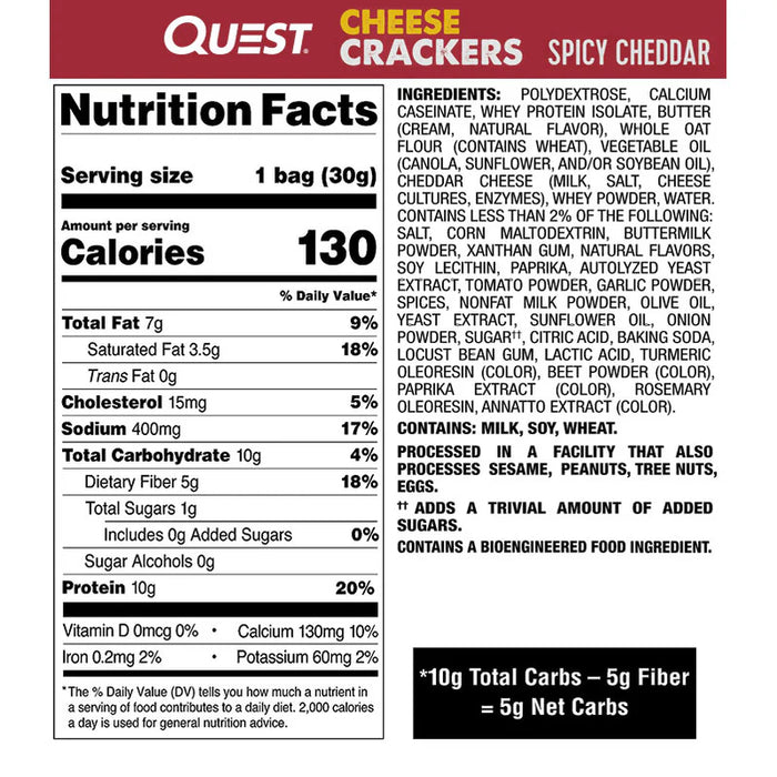 Quest Crackers Cheddar Blast BOX