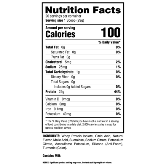 Ryse Clear Protein 20 Serv