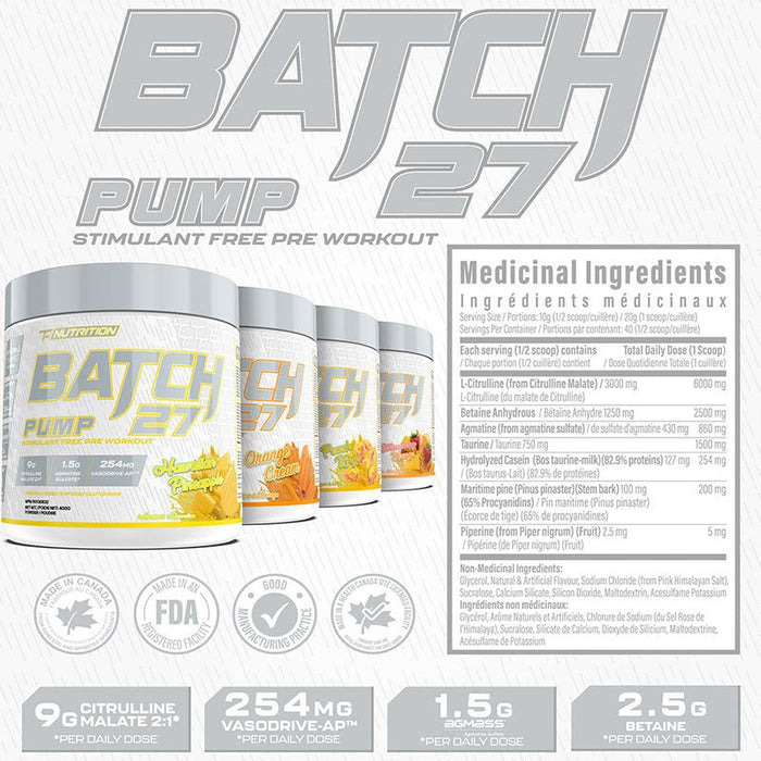 TC Nutrition Batch 27 Pump Stim Free - Popeye's Toronto