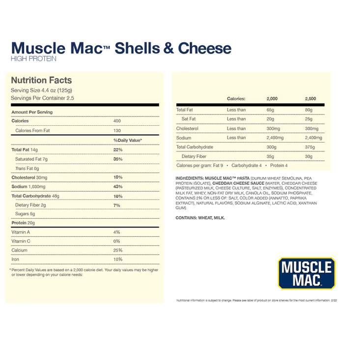 Muscle Mac Single Box Deluxe Shells & Cheese - Popeye's Toronto