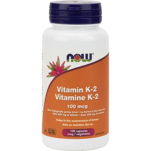 NOW Vitamin K2 100mcg 100Vcaps - Popeye's Toronto